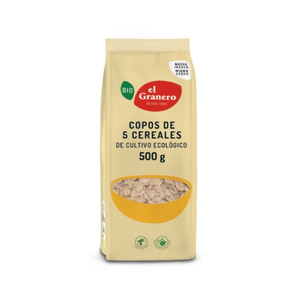 Copos 5 Cereales Bio 500Gr El Granero