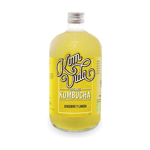 Kombucha de jengibre y limón 250ml. KomVida