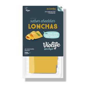 Queso cheddar vegano en lonchas 200gr. Violife