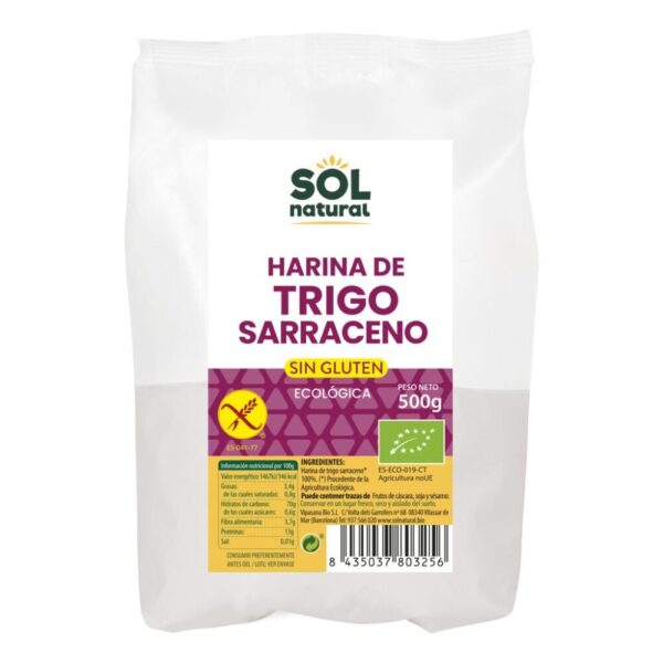 Harina De Trigo Sarraceno Eco Integral S/G Sol Natural