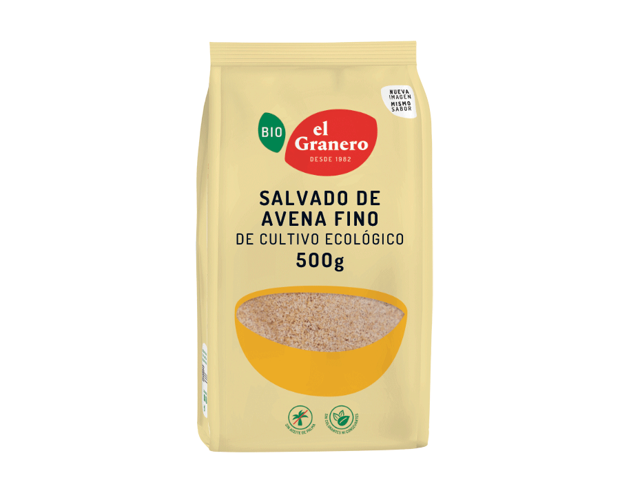 Salvado fino de avena BIO 500gr. El Granero