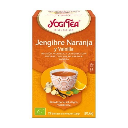 Yogi Tea Jengibre, Naranja y Vainilla BIO 17 bolsitas